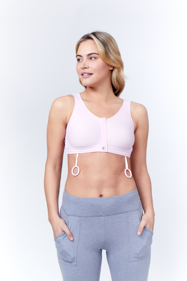Masthead Elizabeth Pink Post Surgical Bra L With Convertible Loops and  Rings