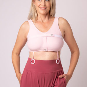Elizabeth Pink Surgical Bra® with Pockets