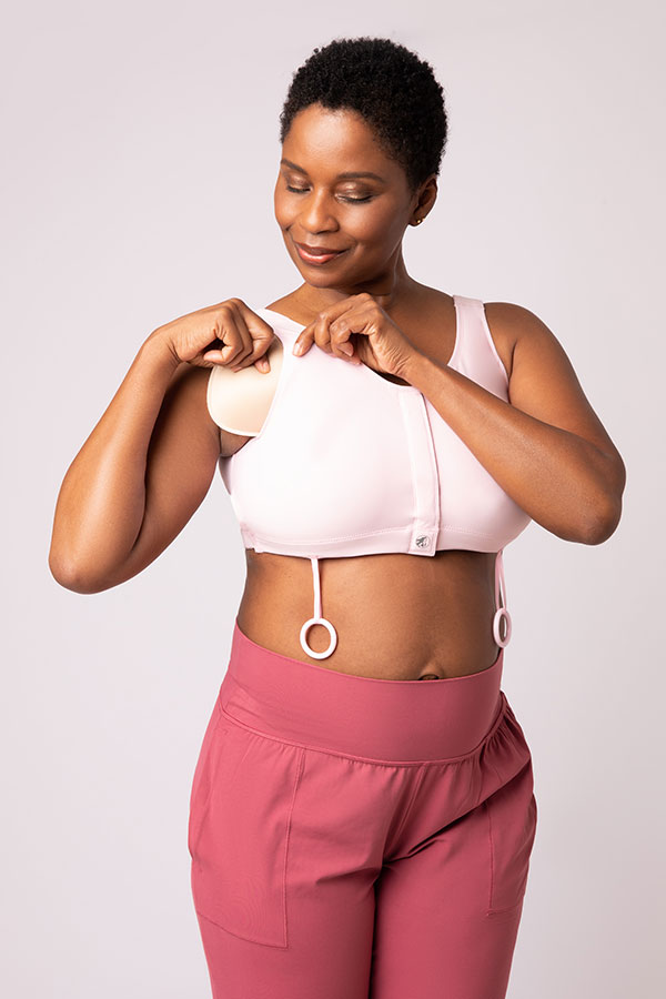 Elizabeth Pink Surgical Bra® with Pockets