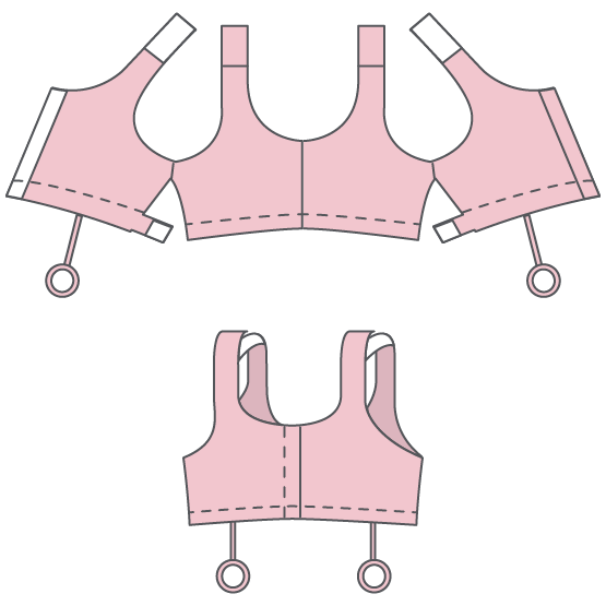 Masthead, Intimates & Sleepwear, Masthead Elizabeth Pink Surgical Bra W  Convertible Loops Rings Size Medium