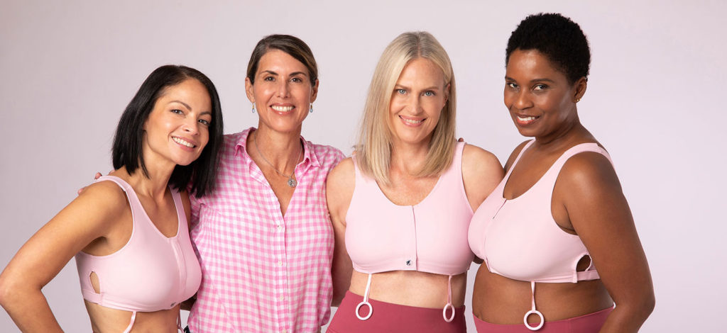 Masthead Founder and CEO Elizabeth Chabner Thompson with the Elizabeth Pink Surgical Bra
